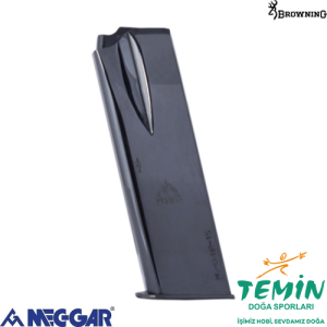 Mec-Gar 14 lü Belçika Browning HP 9mm Siyah Tabanca Şarjörü