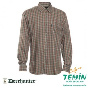 T. DEERHUNTER Waylon 499 Red Kareli  Uzun Kol Gömlek 39/40