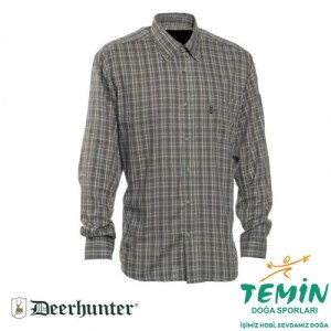 T. DEERHUNTER Waylon 399 Yeşil Kareli Uzun Kol Gömlek 41/42