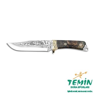 Bora 406 Sultan Stabilize Saplı Geyik Gravürlü Bıçak