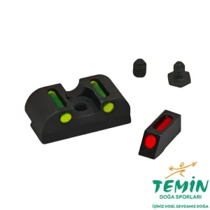 Glock Uyumlu Fiber Optik Yeşil Gez ve Kırmızı Arpacık Takımı