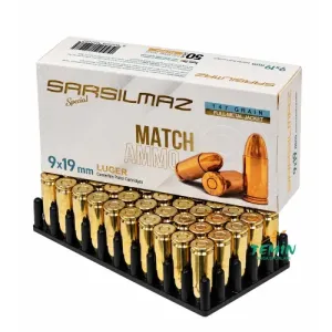 Sarsılmaz 9X19 mm (Luger) FMJ 147 Grain Tabanca Fişeği