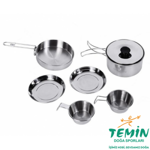 KingCamp Backpacker III Silver 2 Kişilik Yemek Seti