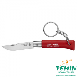 Opinel Anahtarlıklı Paslanmaz Çelik Kırmızı Çakı No.4