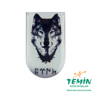 Göktürkçe Türk Yazılı Kurt Simgeli Şarjör Altı Sticker